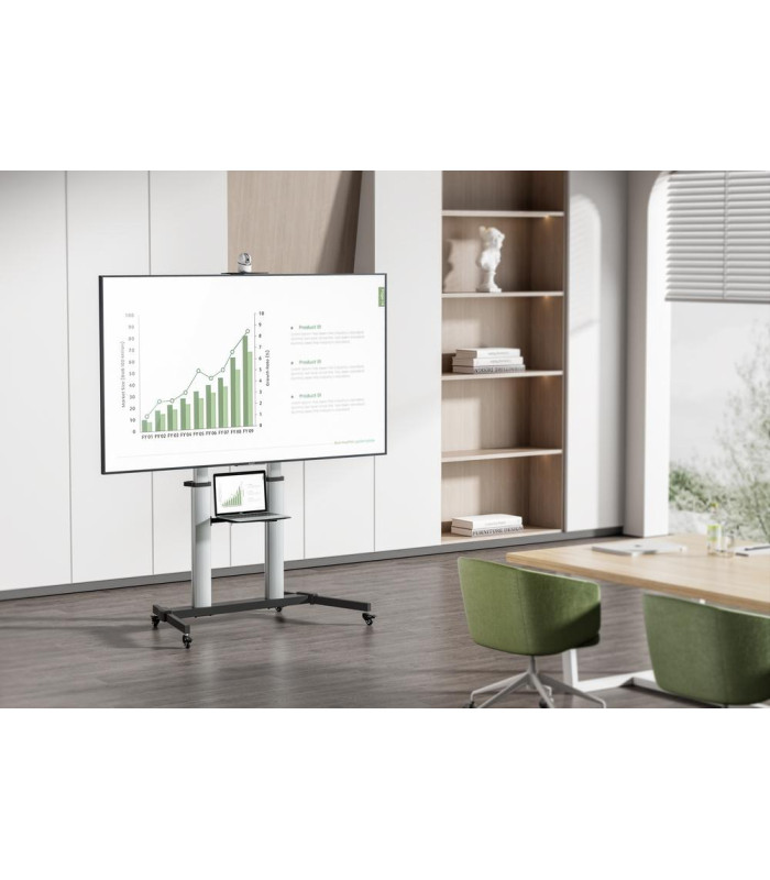 Soporte suelo con ruedas ewent vesa hasta 100 pulgadas 1000x600mm max 100kg