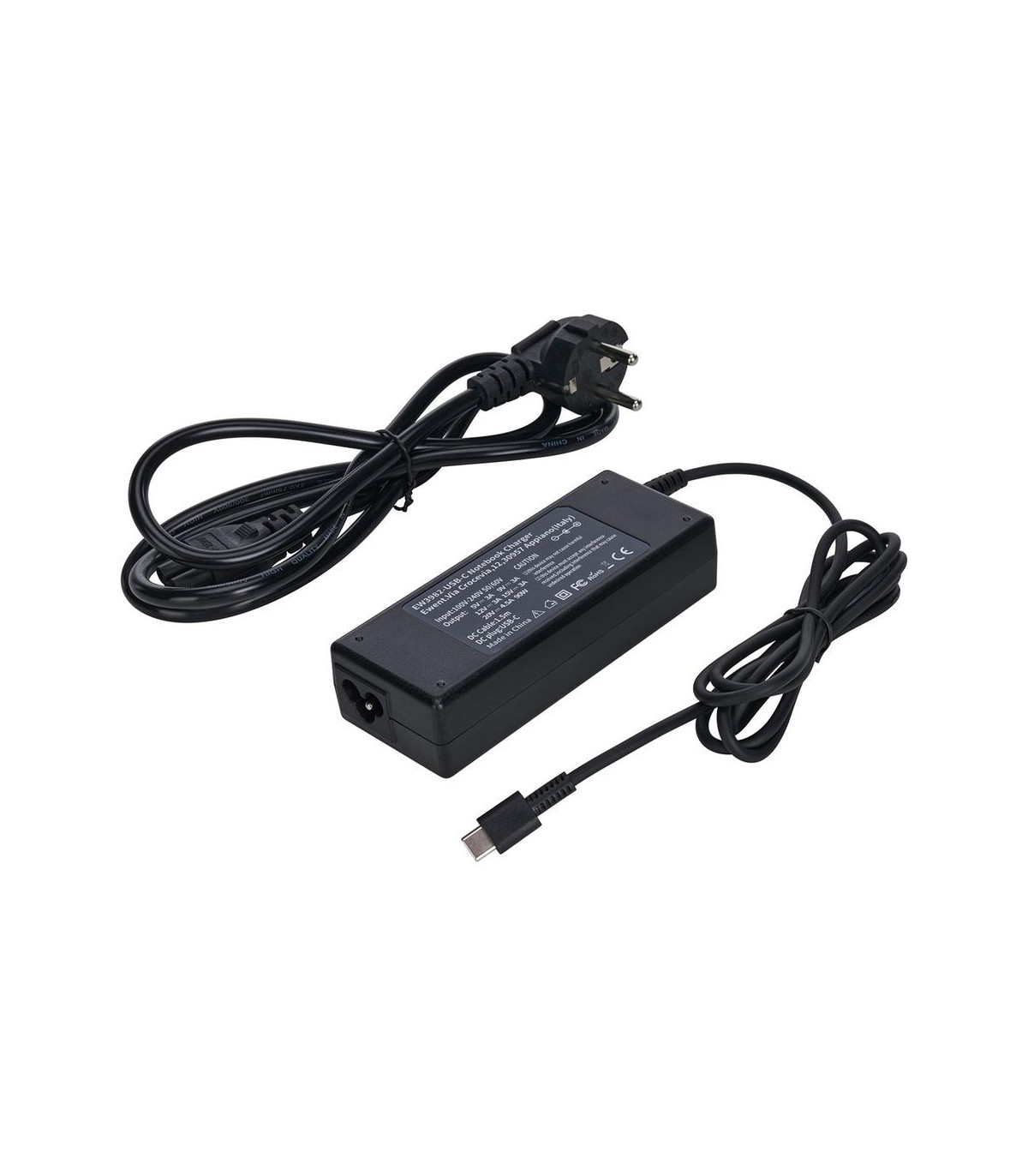 Cargador ewent ew3982 para portatil 90w usb tipo c