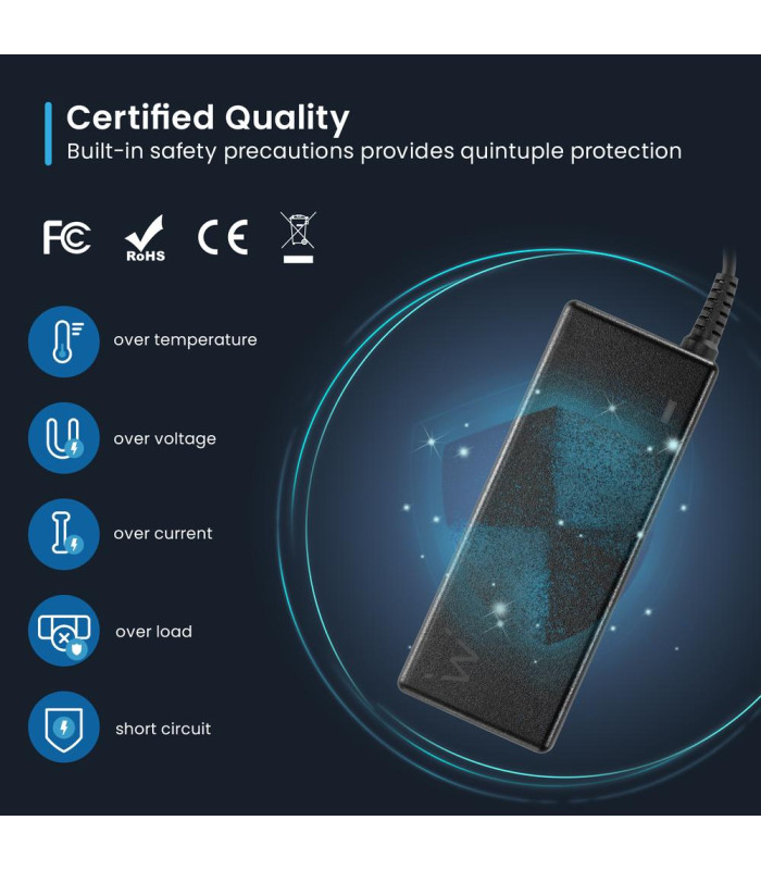 Cargador ewent ew3982 para portatil 90w usb tipo c