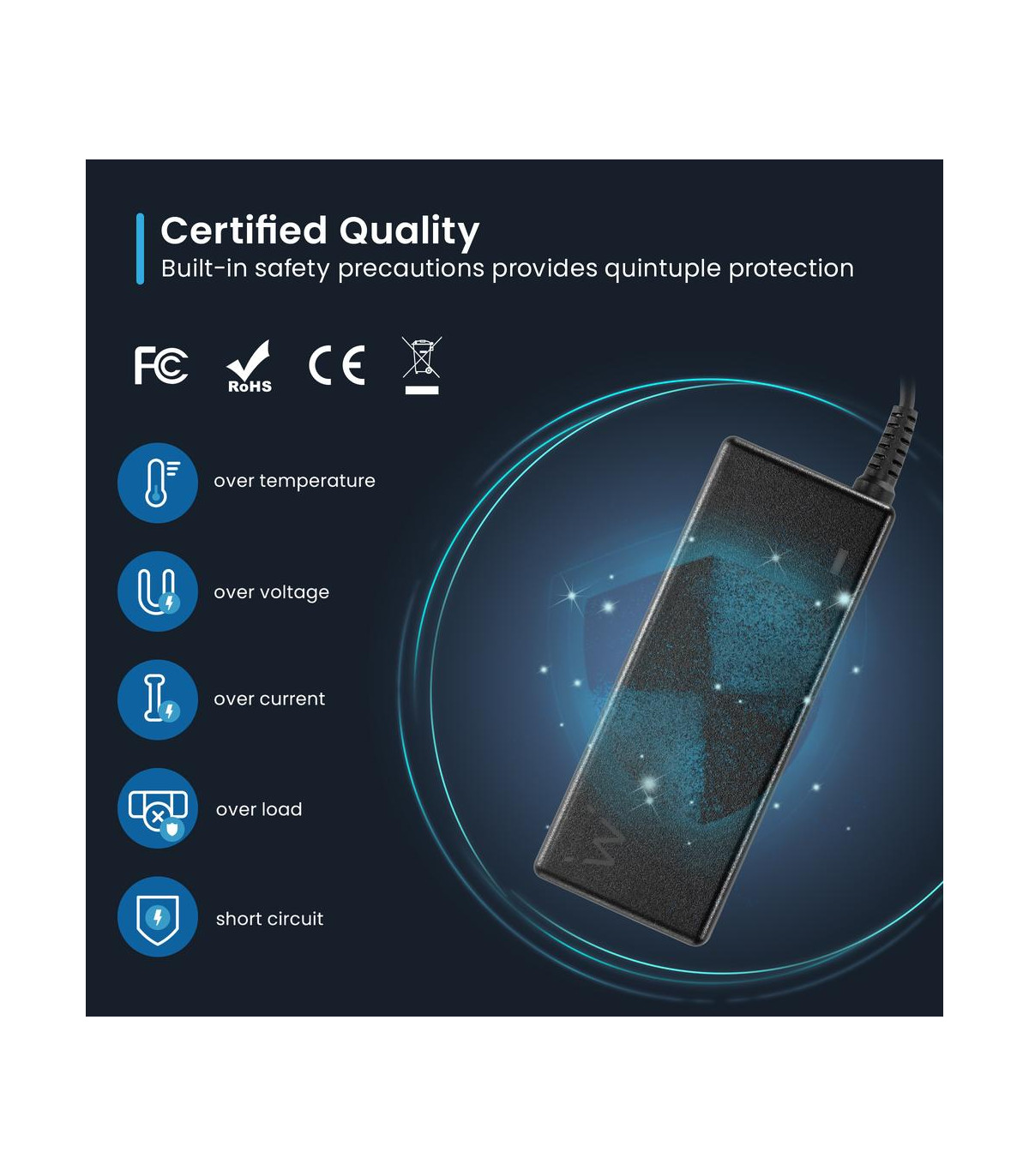 Cargador ewent ew3982 para portatil 90w usb tipo c