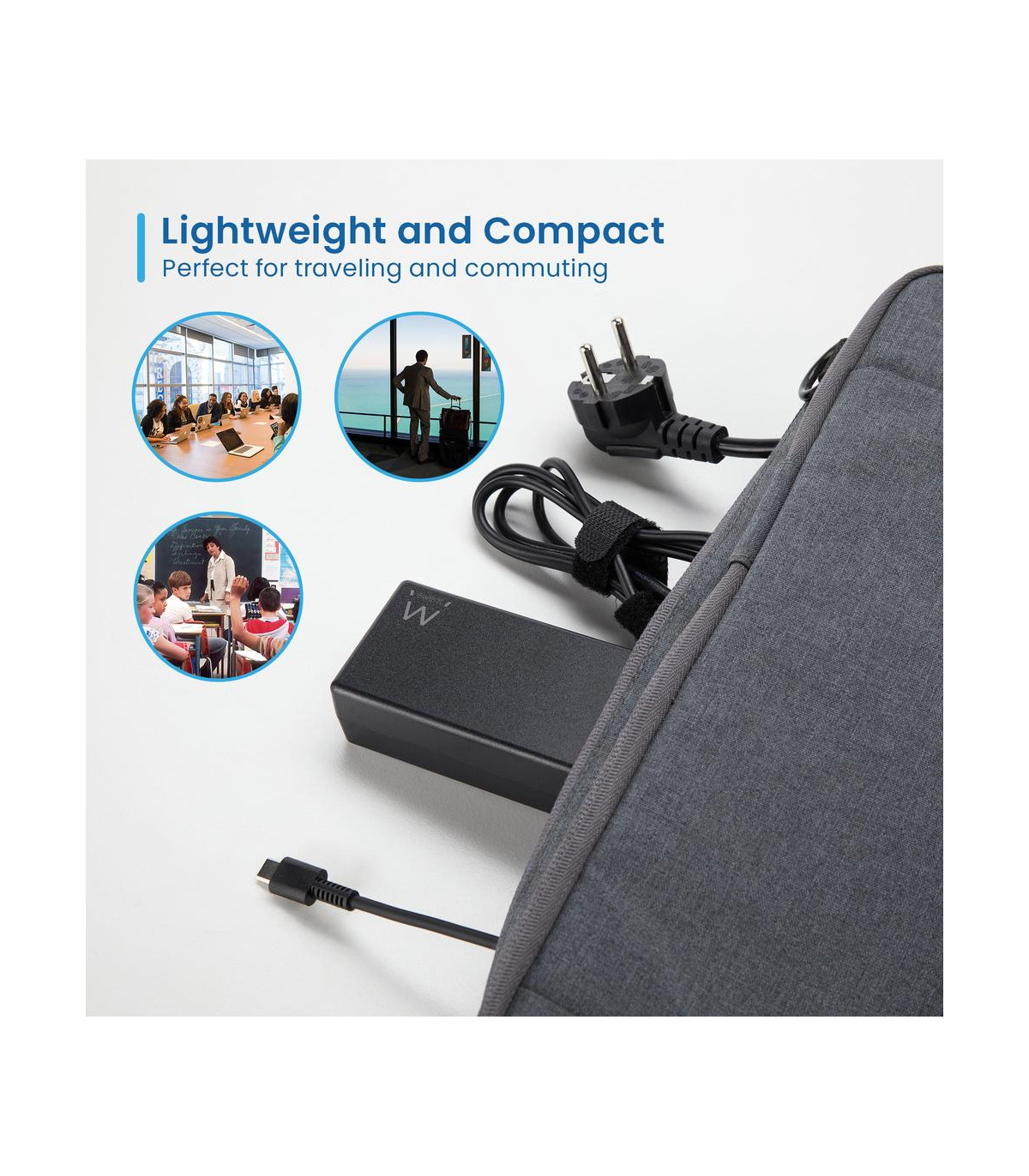 Cargador ewent ew3982 para portatil 90w usb tipo c