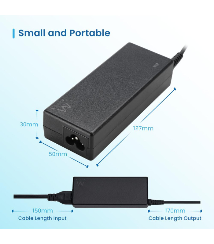 Cargador ewent ew3982 para portatil 90w usb tipo c
