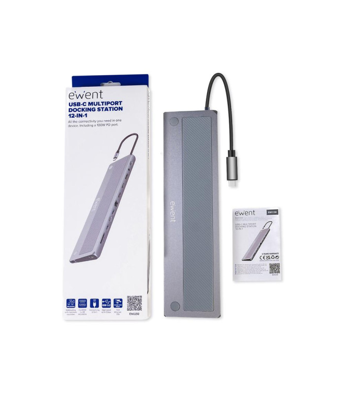 Docking station ewent ew1150 usb tipo c 12 en 1