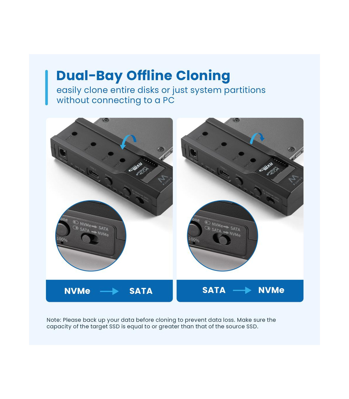 Duplicador clonador discos duros ewent ew7065