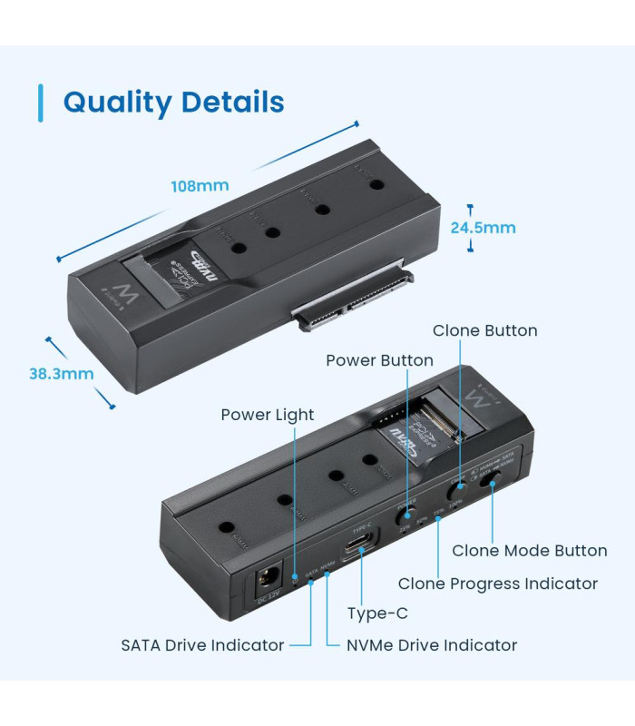 Duplicador clonador discos duros ewent ew7065