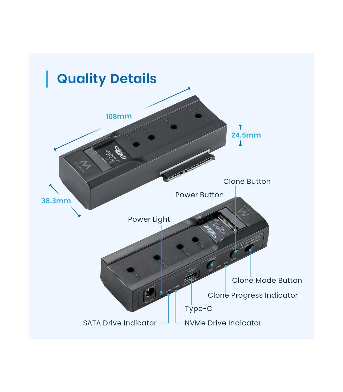 Duplicador clonador discos duros ewent ew7065