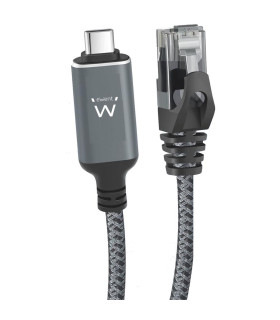 Cable red ewent latiguillo rj45 a usb tipo c ftp cat6 1m