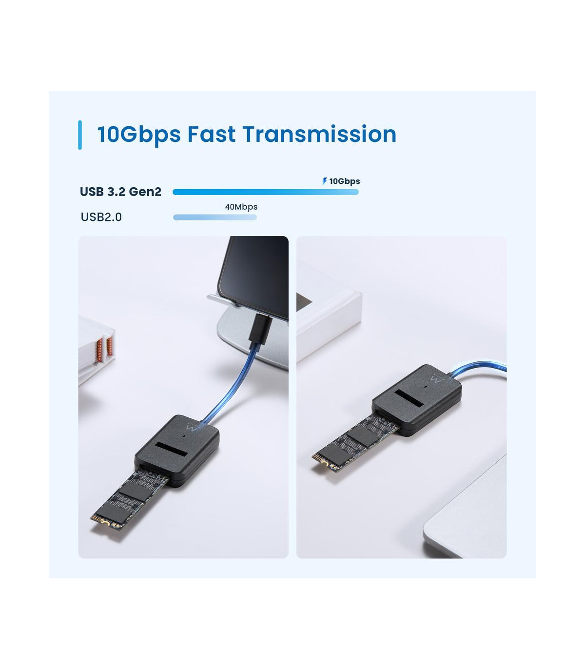 Docking station ewent para ssd m.2 usb tipo c