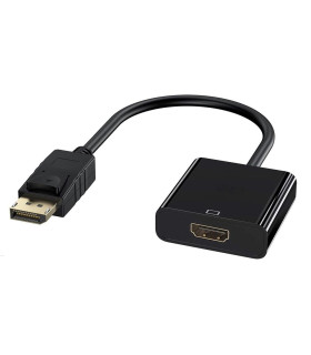 Cable displayport a hdmi ewent 0.15m -  macho - hembra -  negro