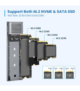 Carcasa ewent ew7061 para ssd m.2 - usb tipo c