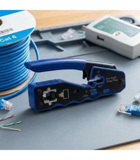 Crimpadora phasak rj45 fastcrimp profesional con pelacables td 020