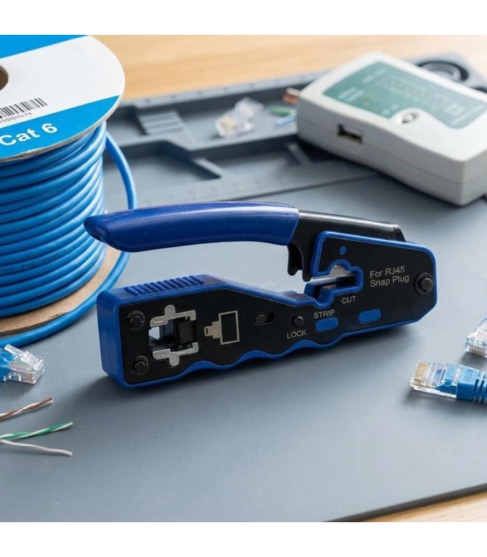 Crimpadora phasak rj45 fastcrimp profesional con pelacables td 020