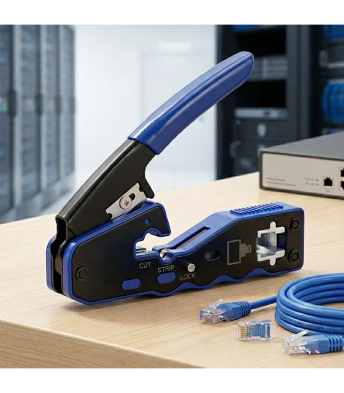 Crimpadora phasak rj45 fastcrimp profesional con pelacables td 020