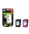 Multipack hp n9j72ae nº301 negro y tricolor