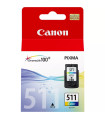 Cartucho tinta canon cl 511 tricolor 9ml mp240 - 250 - 260 - 270 mp 480 - 490 mx 320 - 330