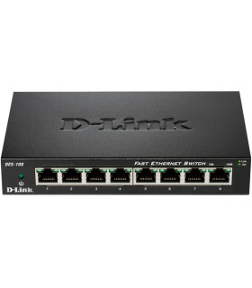 Switch 8 puertos 10 - 100 fast ethernet d - link