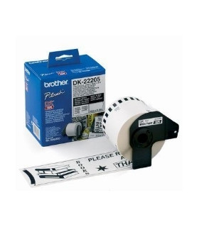 Etiquetas cinta continua brother blanca dk22205 62mm ql - 500a ql - 500bw ql - 560 ql - 570 ql - 580n ql - 1050
