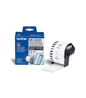 Etiquetas cinta continua brother blanca dk22223 ql - 500a ql - 500bw ql - 560 ql - 570 ql - 580n ql - 1050 ql - 1060n