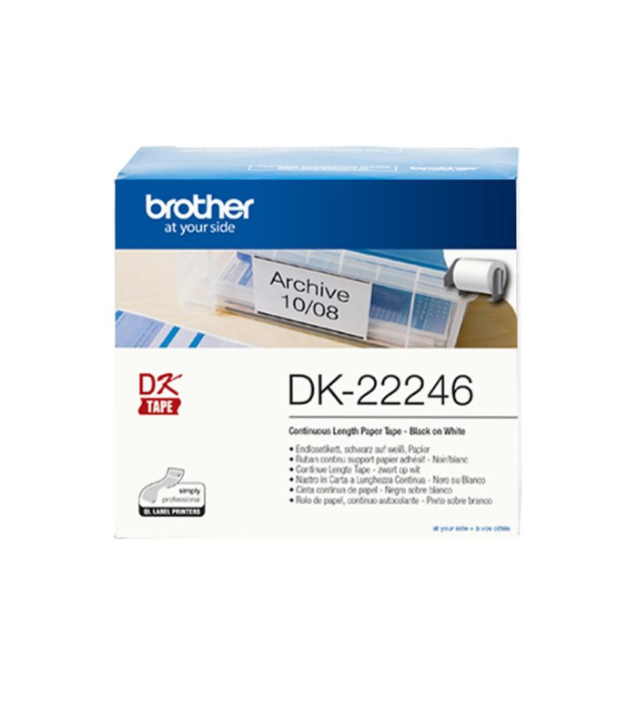 Etiquetas cinta continua brother dk - 22246 papel blanco