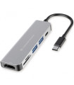 Adaptador hub 6 en 1 conceptronic usb tipo c a hdmi - usbc - usb 3.0 - sd - tf