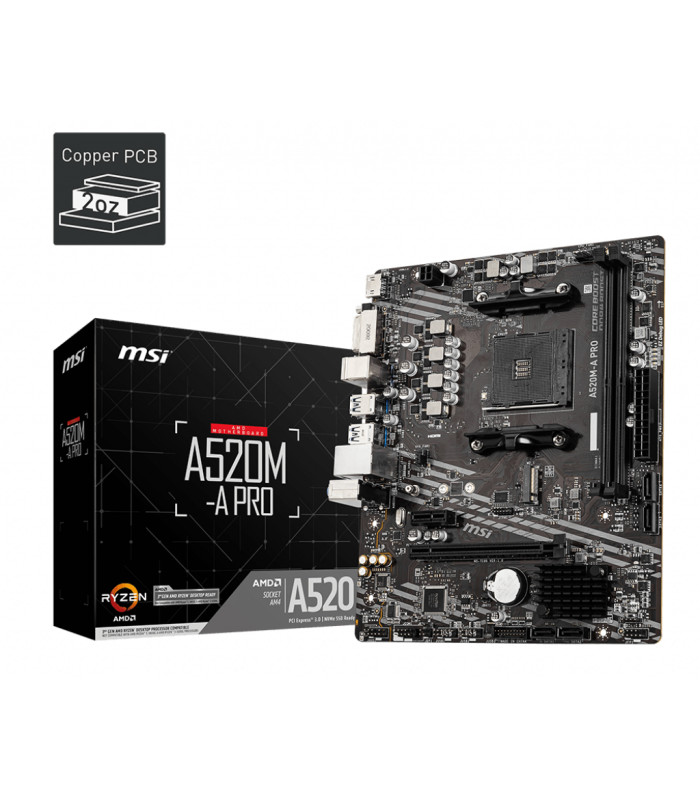 Placa base msi am4 a520m - a pro m - atx