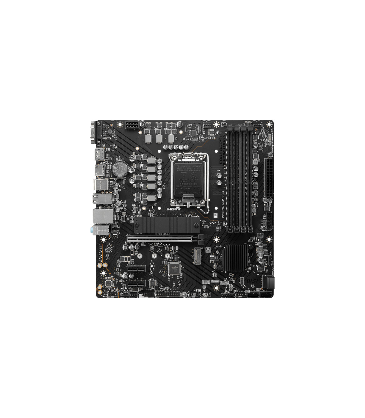 Placa base msi 1700 pro b760m - p m - atx -  4x ddr5 -  4x sata3 -  2x usb 3.2 -  1x usb tipo -  4x usb 2.0 911 - 7e02 - 009
