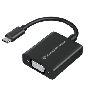 Adaptador usb tipo c a vga conceptronic 10.8cm - macho - hembra - negro