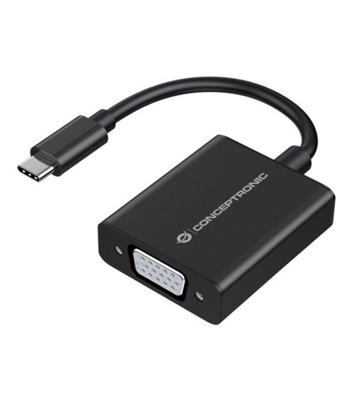 Adaptador usb tipo c a vga conceptronic 10.8cm - macho - hembra - negro