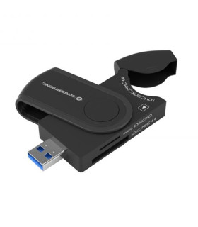 Lector de tarjetas externo usb 3.0 4 en 1 conceptronic bian04b sd - sdhc - sdxc micro sd - t flash