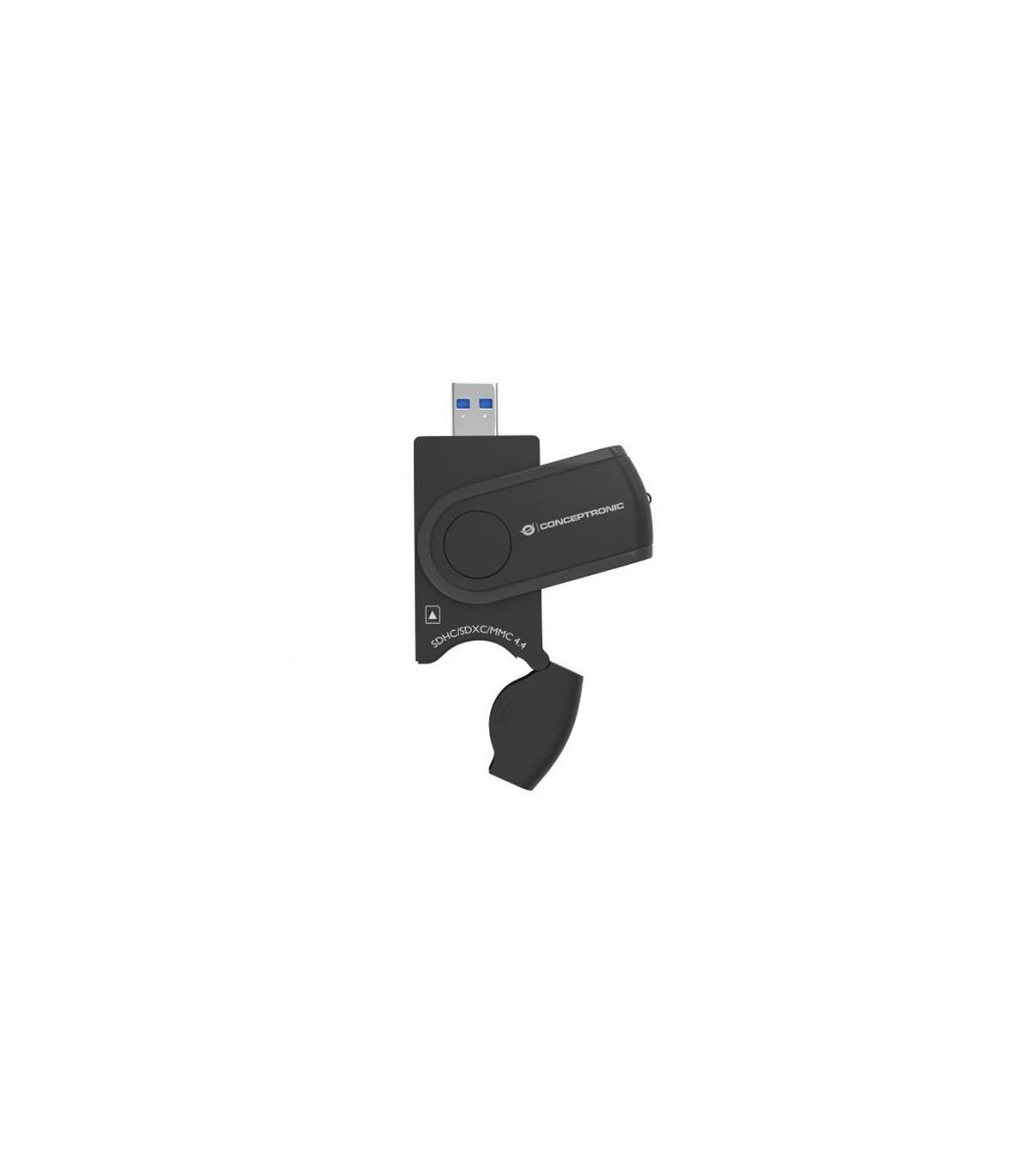 Lector de tarjetas externo usb 3.0 4 en 1 conceptronic bian04b sd - sdhc - sdxc micro sd -  t flash