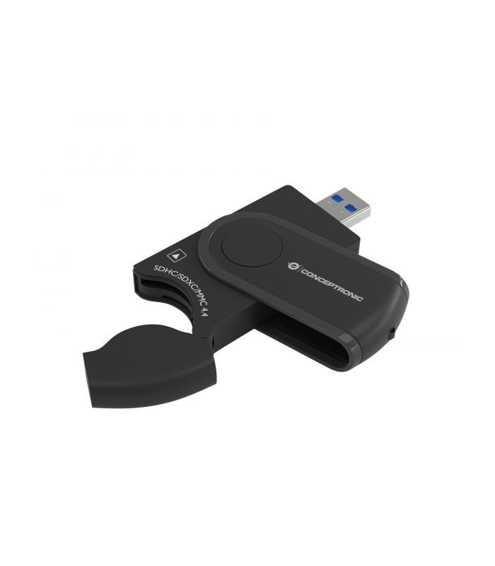 Lector de tarjetas externo usb 3.0 4 en 1 conceptronic bian04b sd - sdhc - sdxc micro sd -  t flash