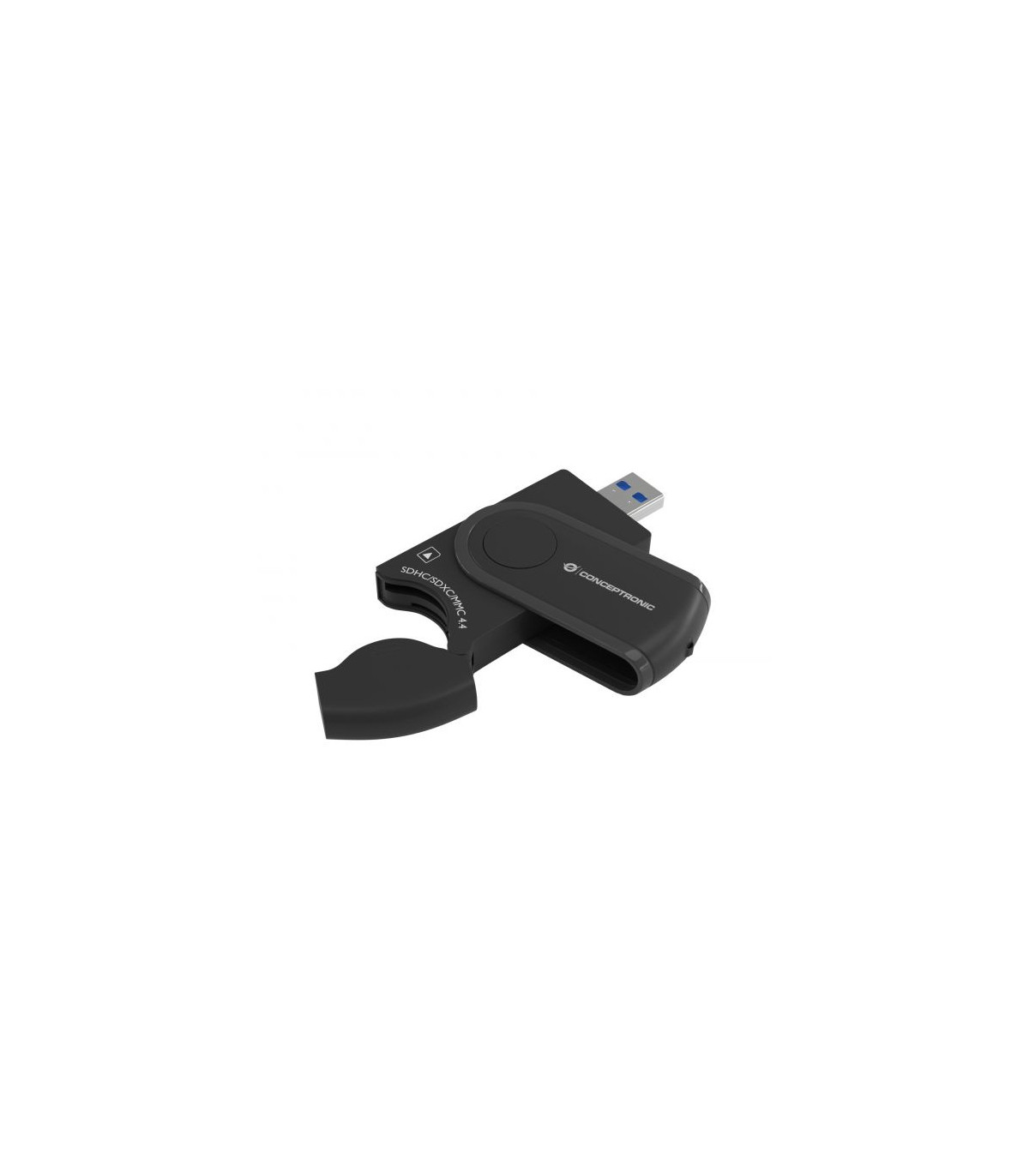 Lector de tarjetas externo usb 3.0 4 en 1 conceptronic bian04b sd - sdhc - sdxc micro sd -  t flash