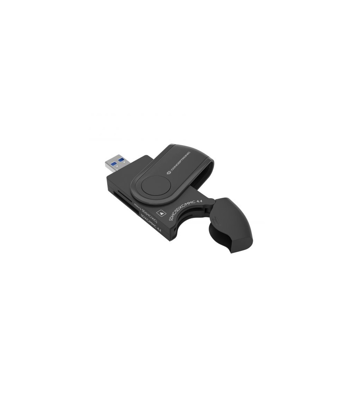 Lector de tarjetas externo usb 3.0 4 en 1 conceptronic bian04b sd - sdhc - sdxc micro sd -  t flash