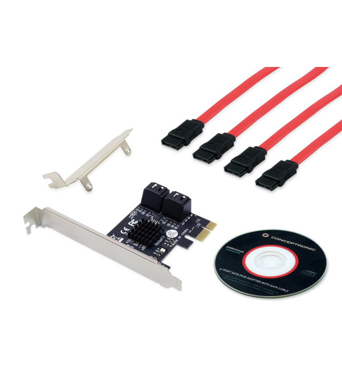 Tarjeta controladora conceptronic emrick03g pci express - 4 x sata 3