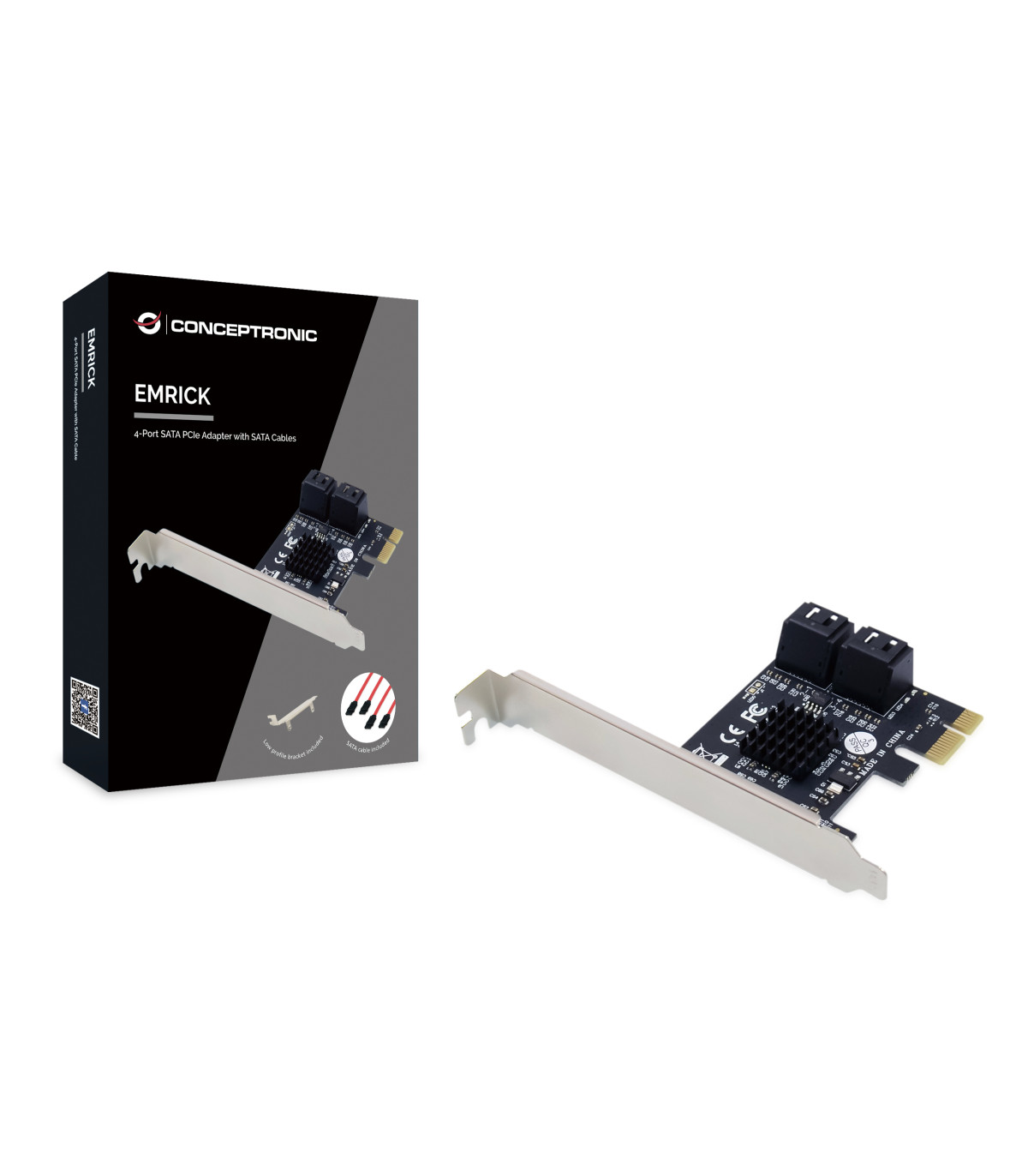 Tarjeta controladora conceptronic emrick03g pci express - 4 x sata 3