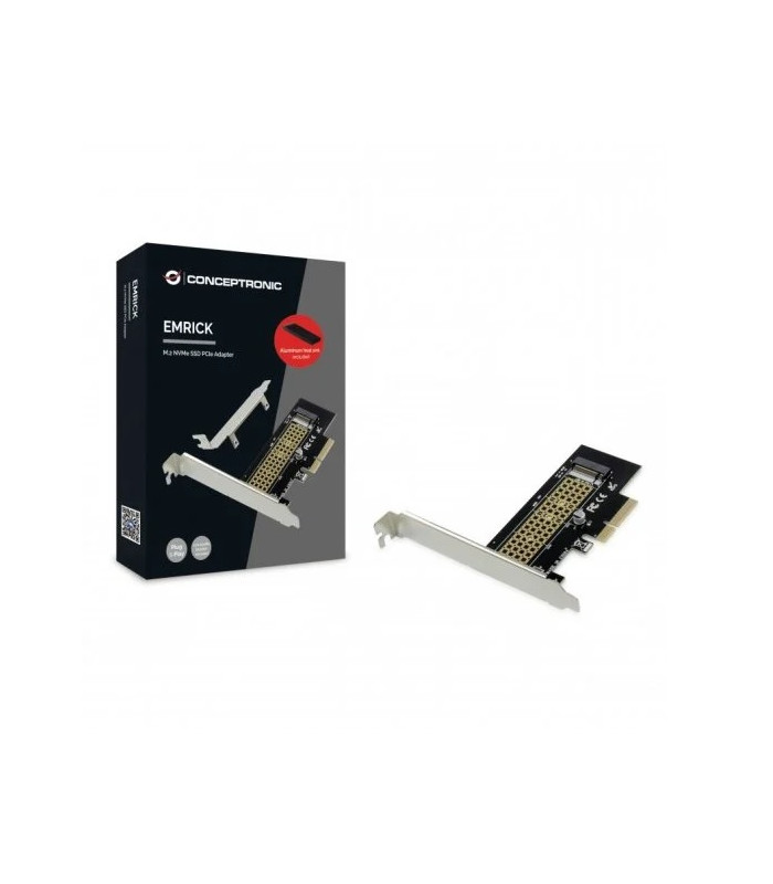 Tarjeta controladora conceptronic emrick05bs pci express a disco ssd m2 con disipador de aluminio ( no compatible m2 clave b)