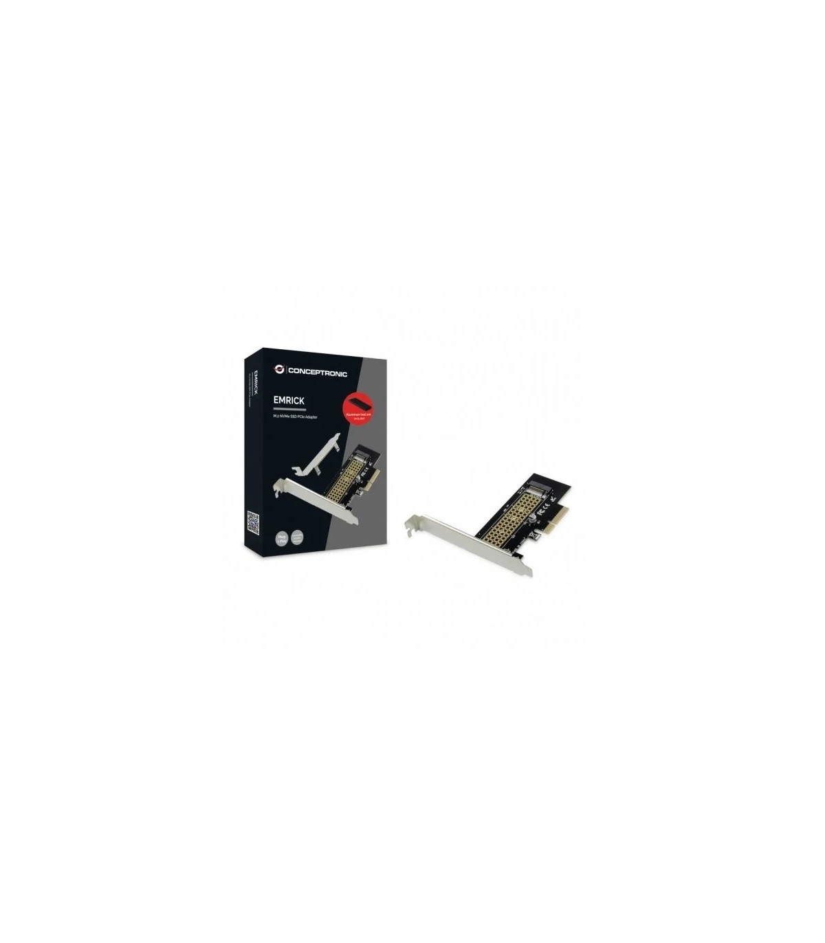 Tarjeta controladora conceptronic emrick05bs pci express a disco ssd m2 con disipador de aluminio ( no compatible m2 clave b)