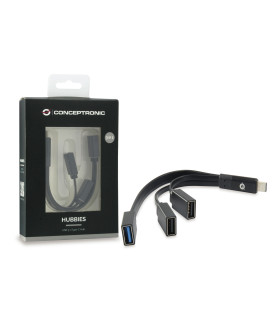 Hub usb tipo c conceptronic hubbies01b 1 x usb 3.0 - 2 x usb 2.0