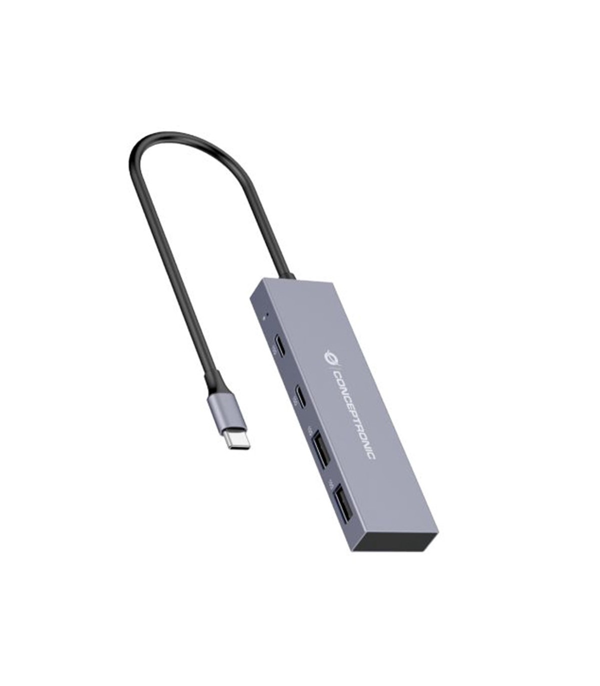 Hub usb tipo c conceptronic hubbies13g 2 x usb tipo c - 2 x usb tipo a - aluminio