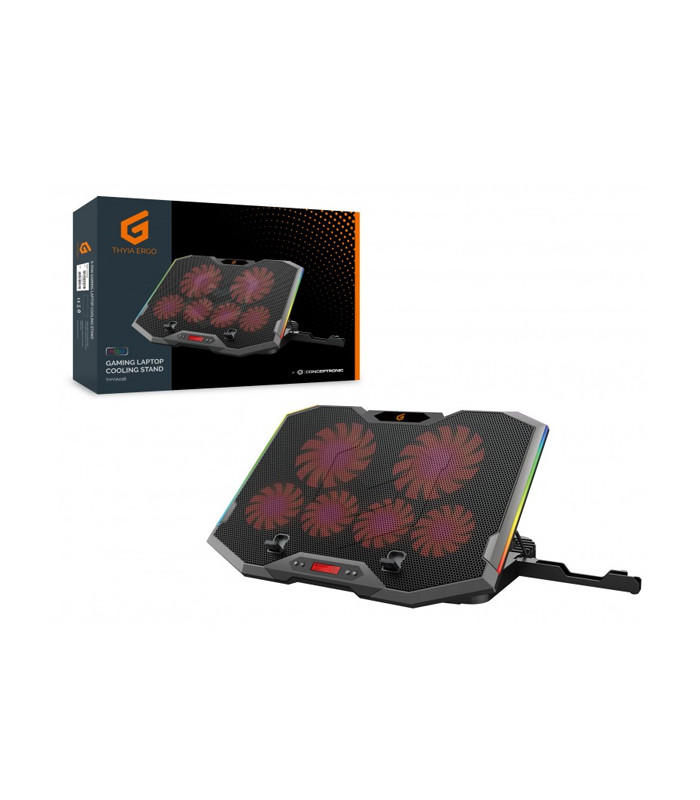 Soporte - base de refrigeracion conceptronic thyia01b para portatiles hasta 17 pulgadas 6 ventiladores