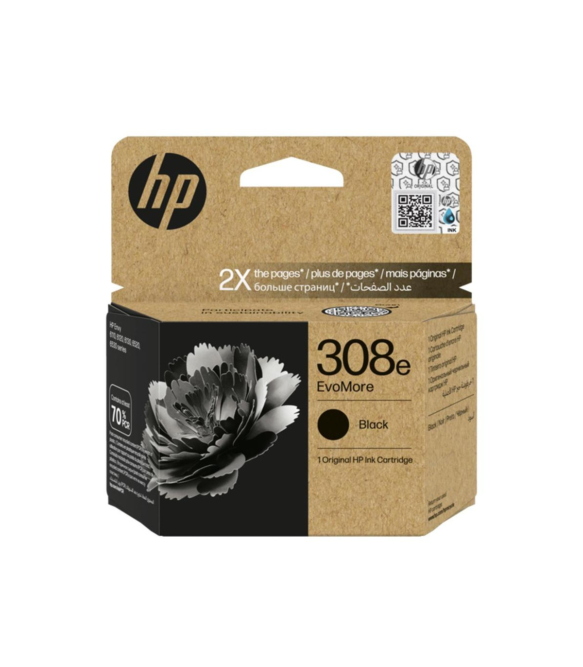 Cartucho hp 308e evomore negro 320p