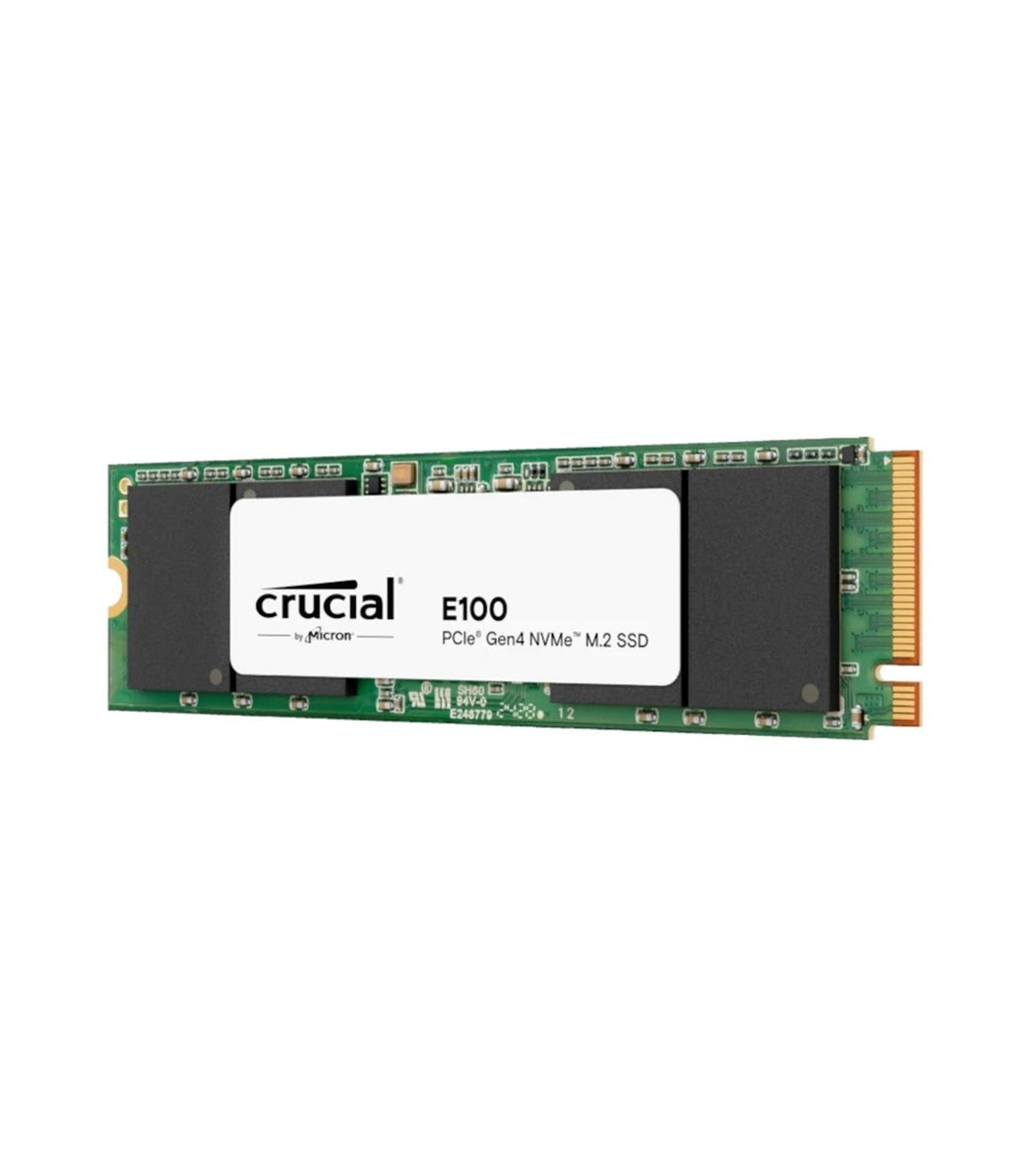 Disco duro interno solido ssd crucial e100 480gb m.2 nvme pci express 4.0