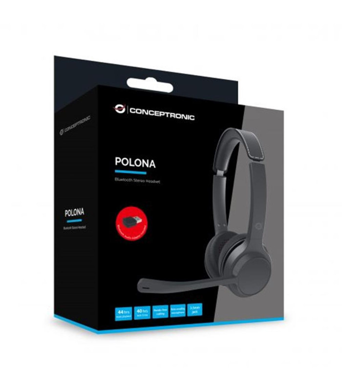 Auriculares conceptronic polona04ba inalambrico negro