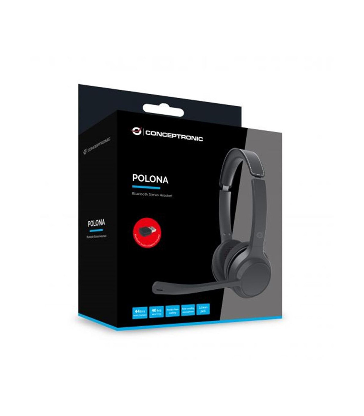 Auriculares conceptronic polona04ba inalambrico negro