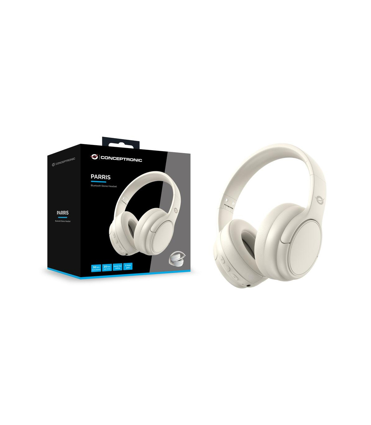 Auriculares conceptronic parris03c inalambrico blanco