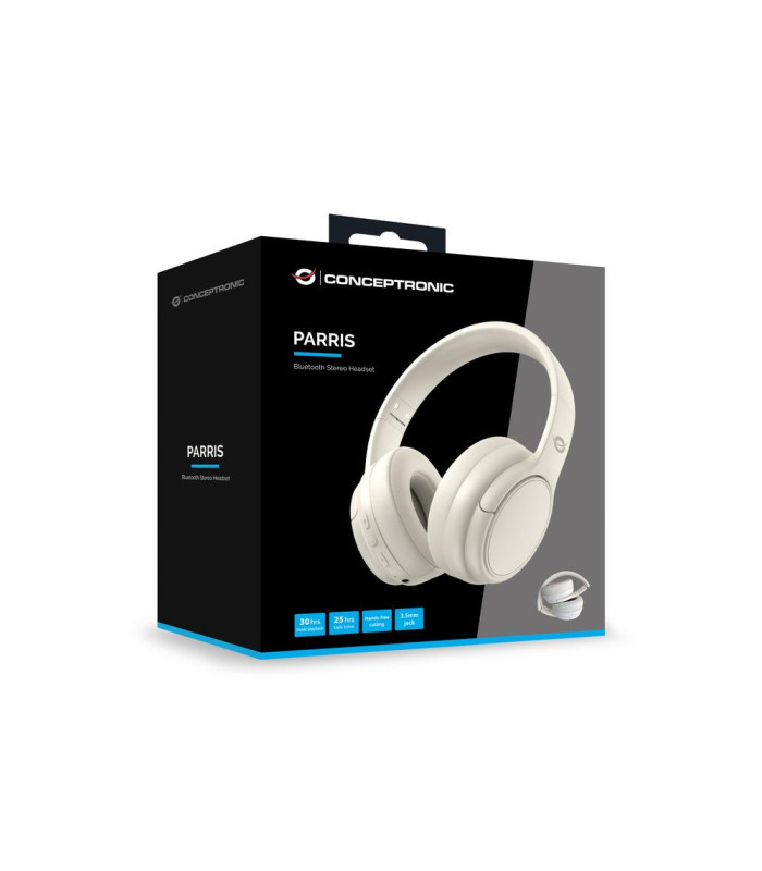 Auriculares conceptronic parris03c inalambrico blanco