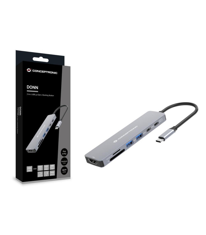 Docking station conceptronic donn28g usb tipo c 7 en 1