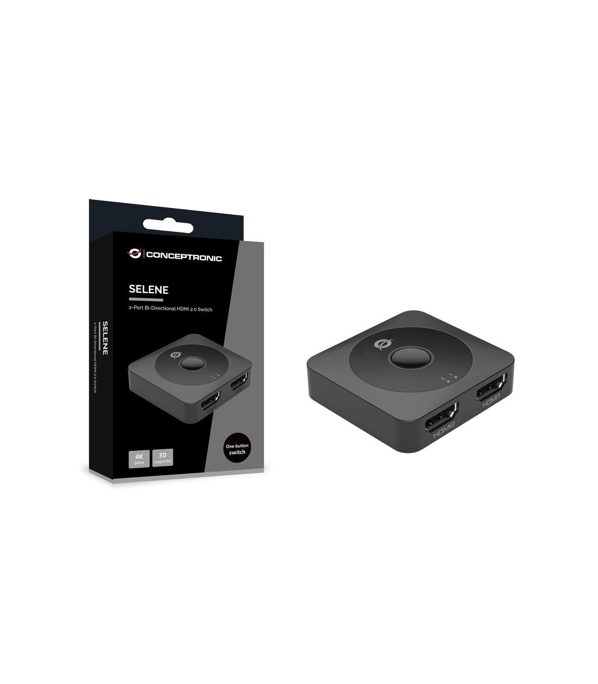 Switch hdmi conceptronic selene01b 2 puertos