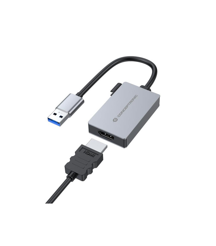 Adaptador usb 3.0 a hdmi conceptronic 16cm -  macho - hembra