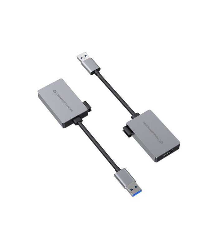 Adaptador usb 3.0 a hdmi conceptronic 16cm -  macho - hembra